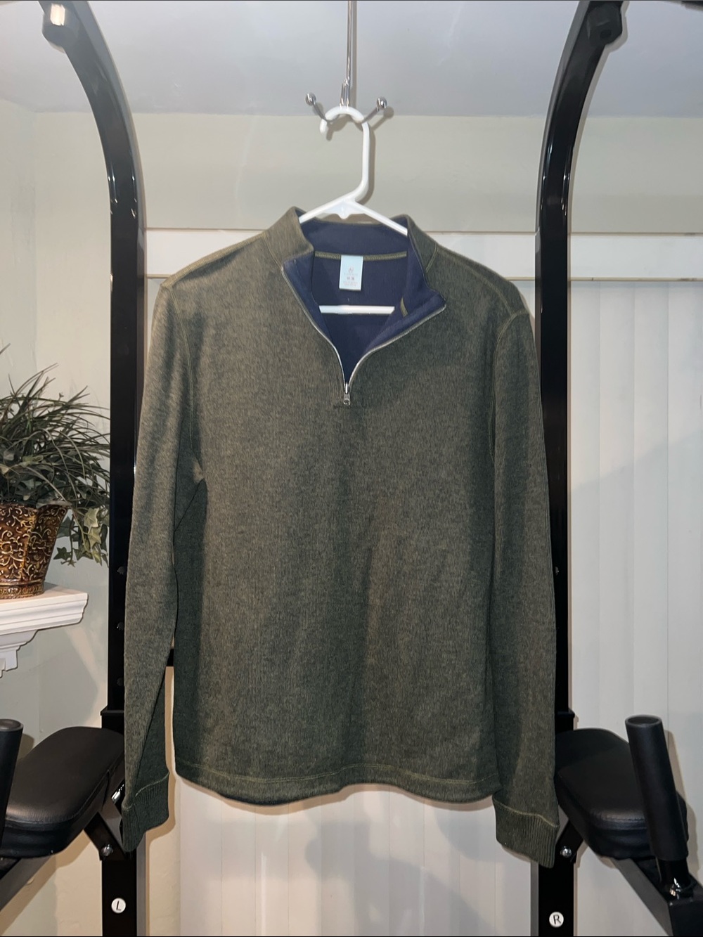 Class Club Olive Green Quarter-Zip Sweater